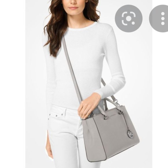 Michael Kors Kellen Saffiano Leather Satchel - Picture 2 of 13